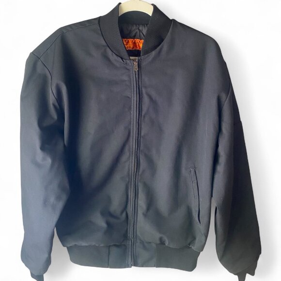 VTG Red Kap Black Canvas Workwear Mens Jacket M utility barn chore full zip - Picture 1 of 12
